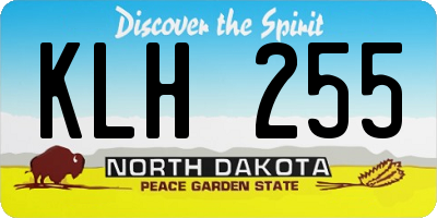 ND license plate KLH255