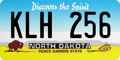 ND license plate KLH256