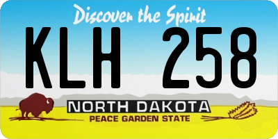 ND license plate KLH258