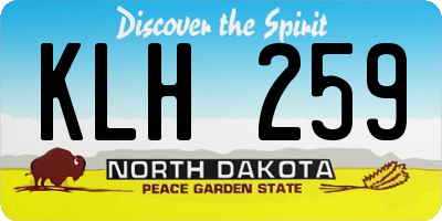ND license plate KLH259