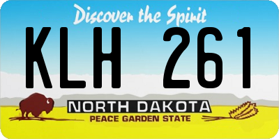 ND license plate KLH261