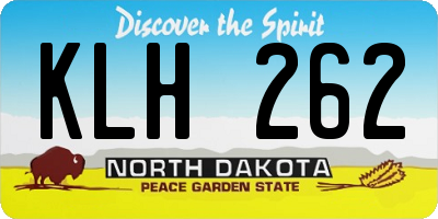 ND license plate KLH262