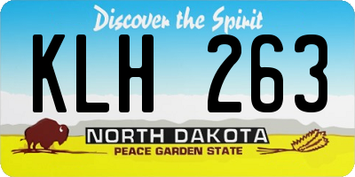 ND license plate KLH263