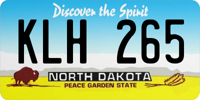 ND license plate KLH265