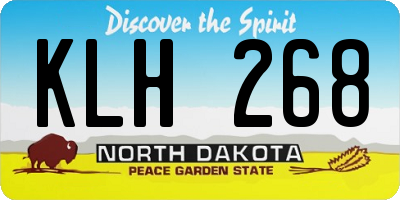 ND license plate KLH268