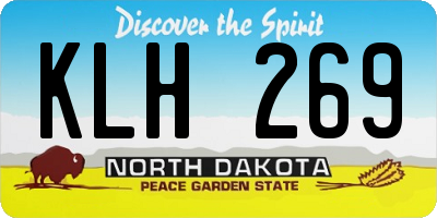 ND license plate KLH269