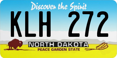 ND license plate KLH272