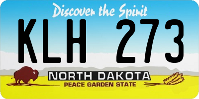 ND license plate KLH273