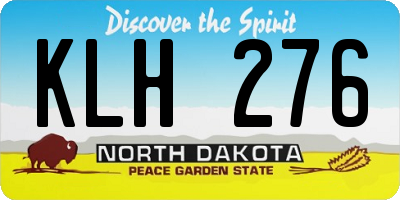ND license plate KLH276