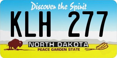 ND license plate KLH277
