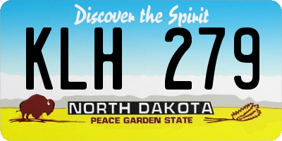 ND license plate KLH279