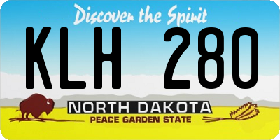 ND license plate KLH280