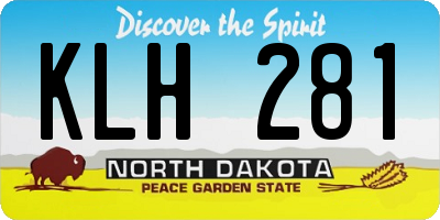 ND license plate KLH281