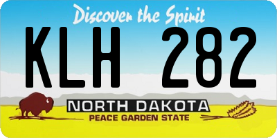 ND license plate KLH282