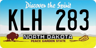 ND license plate KLH283