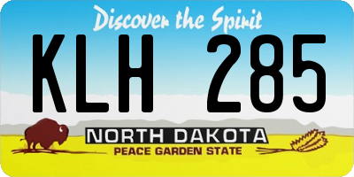 ND license plate KLH285