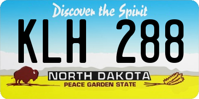 ND license plate KLH288