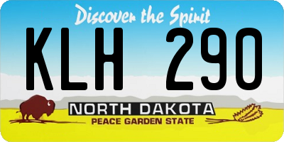 ND license plate KLH290