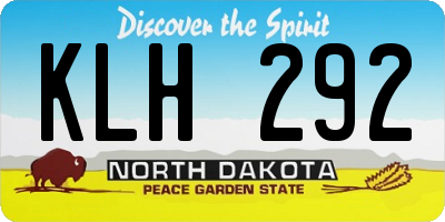 ND license plate KLH292