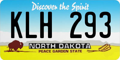 ND license plate KLH293