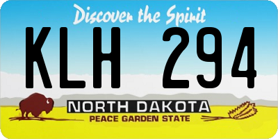 ND license plate KLH294