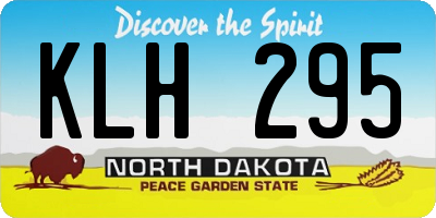 ND license plate KLH295
