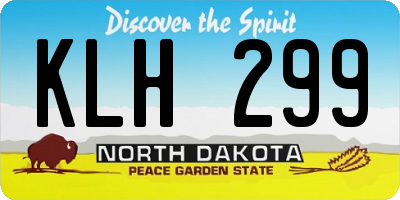 ND license plate KLH299