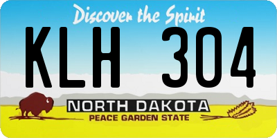 ND license plate KLH304