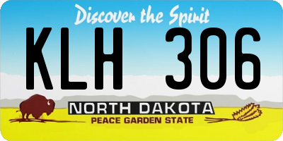 ND license plate KLH306
