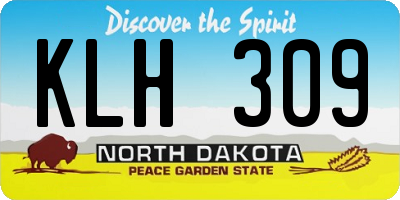 ND license plate KLH309