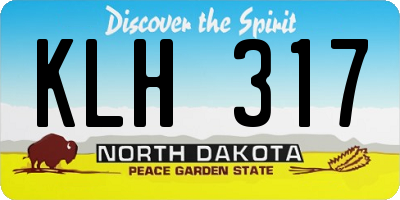 ND license plate KLH317