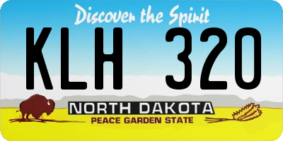 ND license plate KLH320