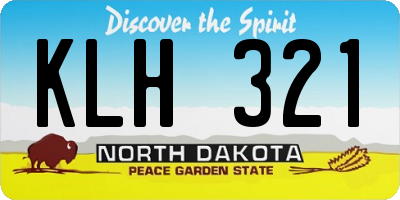 ND license plate KLH321