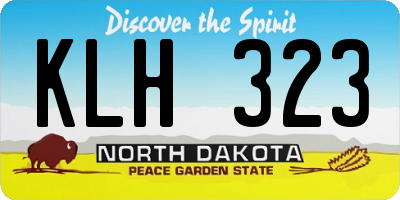 ND license plate KLH323
