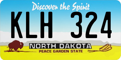 ND license plate KLH324
