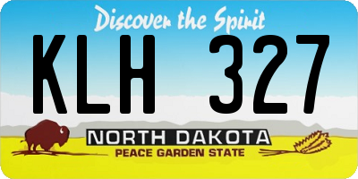 ND license plate KLH327