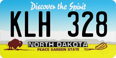 ND license plate KLH328