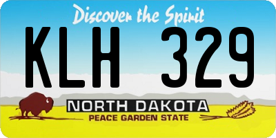 ND license plate KLH329