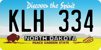 ND license plate KLH334