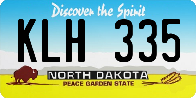 ND license plate KLH335