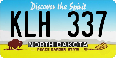 ND license plate KLH337