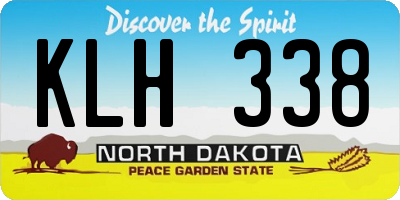 ND license plate KLH338