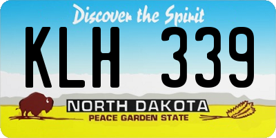 ND license plate KLH339