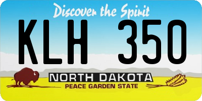 ND license plate KLH350