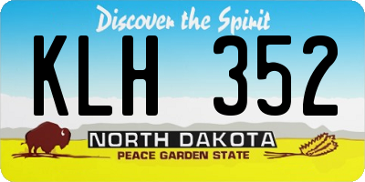 ND license plate KLH352