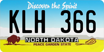 ND license plate KLH366