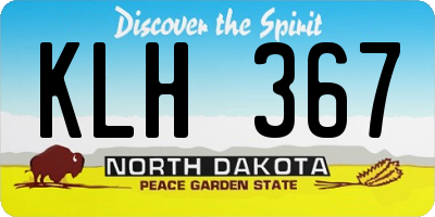 ND license plate KLH367