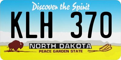 ND license plate KLH370