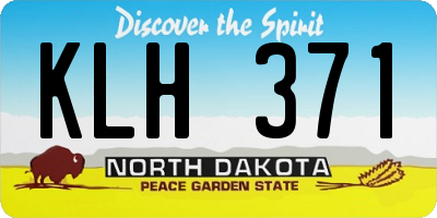 ND license plate KLH371