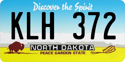 ND license plate KLH372